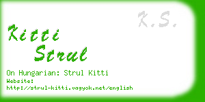 kitti strul business card